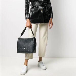 MCM Klara Logo Shoulder/ Crossbody Hobo Bag
